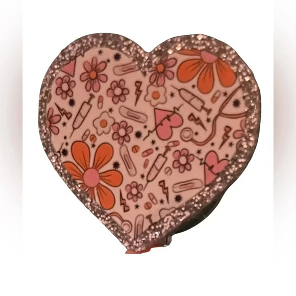 Badge Reel - Heart Medical with Flowers‎ - Picture 4 of 6